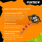 Erdlochbohrer FX-EB143ECO mit 2 Bohraufsätzen 42,7 cm³ 2 Takt Motor 100/150 mm Bohrer Fliehkraftkupplung