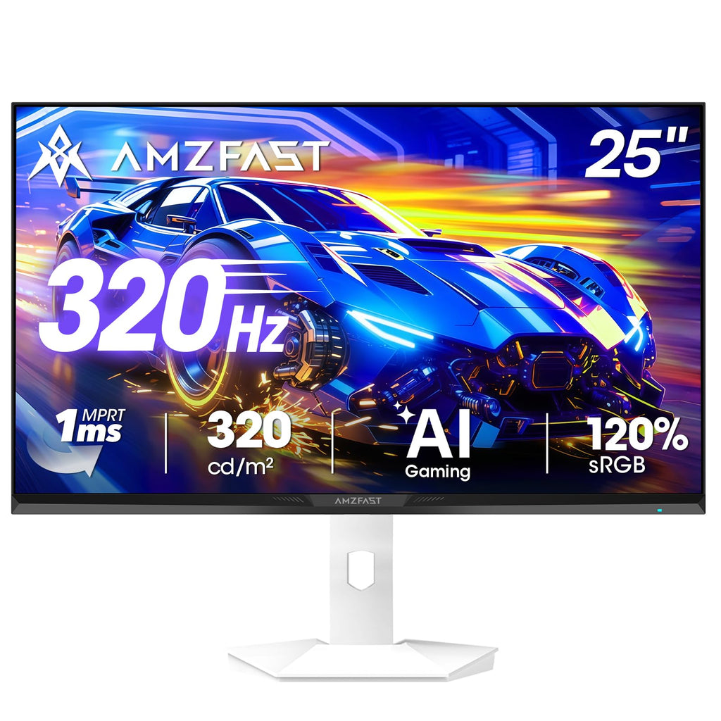 Gaming Monitor 24.5 Zoll 320Hz 1920x1080 1ms MPRT Fast IPS Adaptive Sync HDR TÜV HDMI DP VESA AMZG25F6F