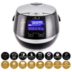 Sakura Reiskocher Keramikschale Fuzzy Logic 8 Tassen 1,5 L 6 Reiskoch 6 Multikoch Touch LED 220 240V EU