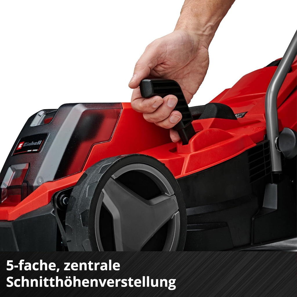 Rasenmäher GE CM 18/33 Li Kit 18 V 33 cm Brushless 30L Fangkorb 25 65 mm Schnitthöhe mit 4,0 Ah Akku Ladegerät
