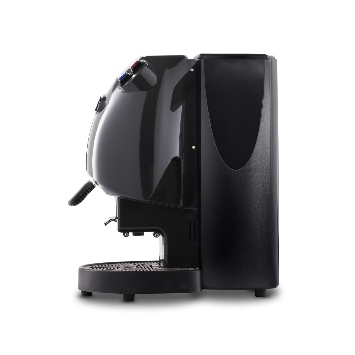 Frog Revolution Kaffeemaschine für Kaffeepads schwarz glänzend für Espresso zu Hause und im Büro 650 W