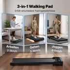 T19 Walking Pad 3 in 1 Laufband für Schreibtisch mit Fernbedienung für Homeoffice und Fitness zu Hause