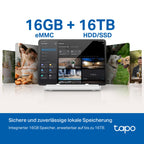 H500 Hub 16GB bis 16TB erweiterbar für 16 Kameras und 64 Sensoren HDMI 5 GHz WLAN und Ethernet Alarm Matter