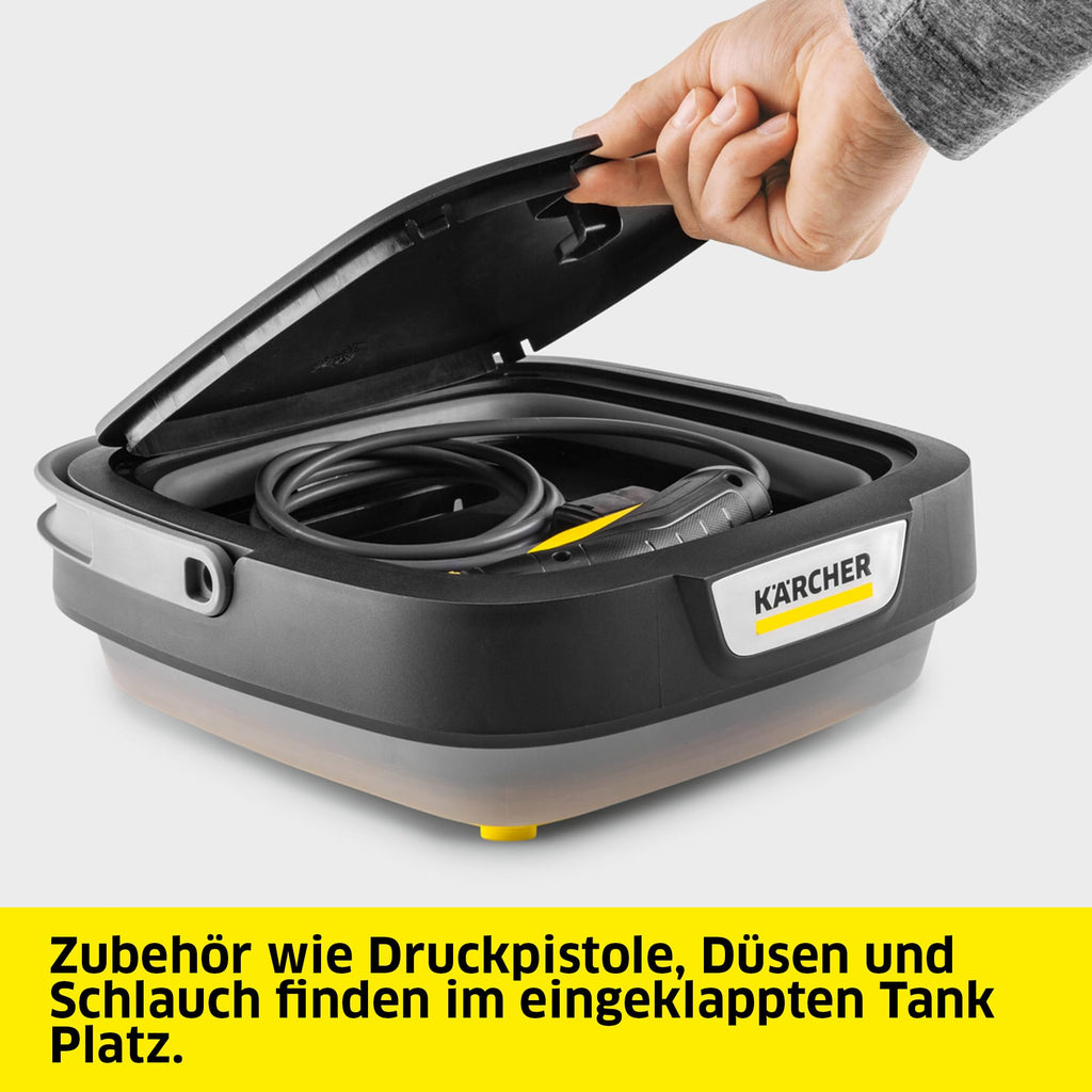 Druckreiniger OC 3 Foldable PJ Lithium Ionen Akku Niederdruck 2 l/h 2,2 kg Wassertank 8 l Schlauch 1,8 m Düsen