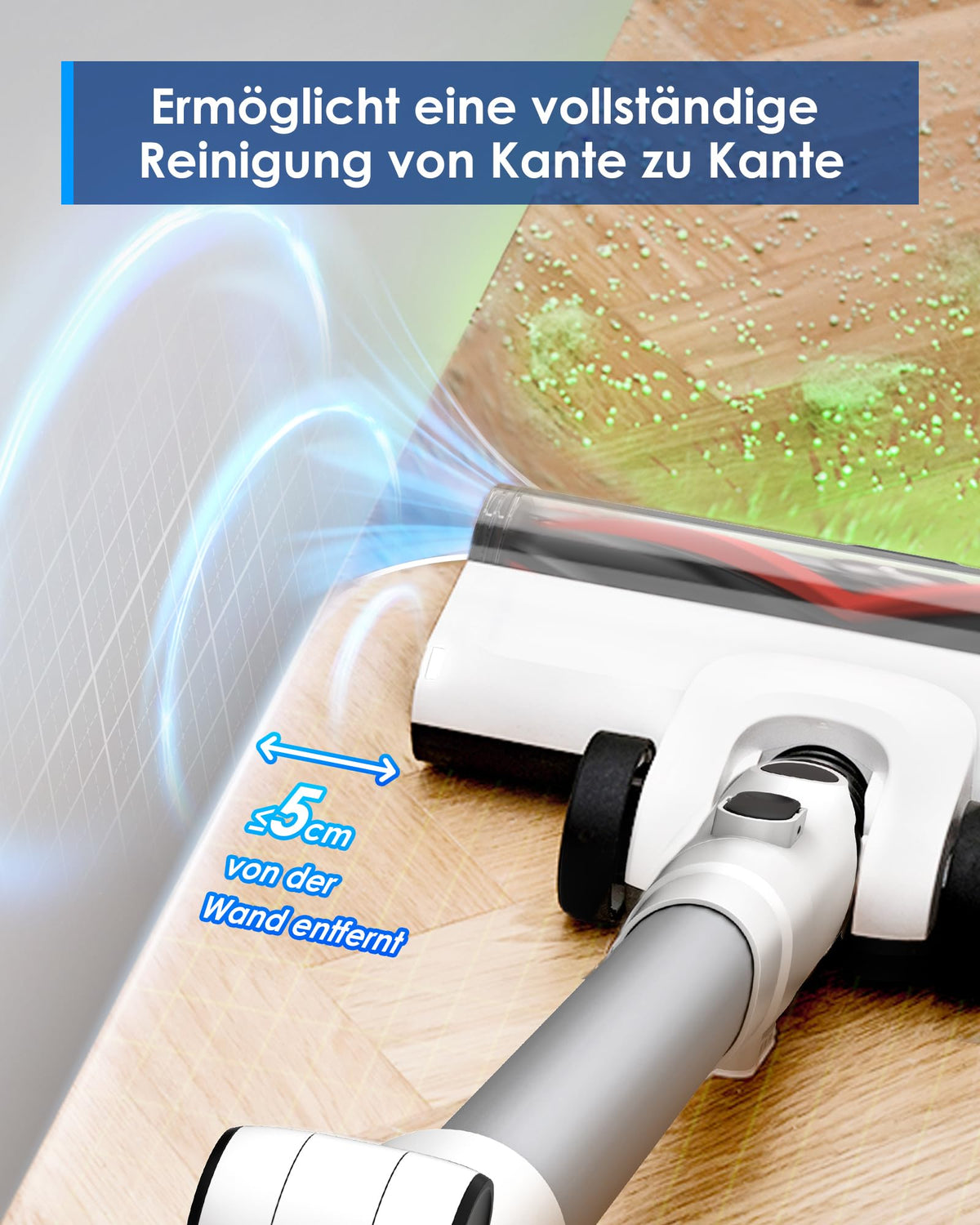 Pure ONE A50S Plus kabelloser Akku Stabstaubsauger 70 Min 185W 1L 3DSense Power Bürste für Tierhaare