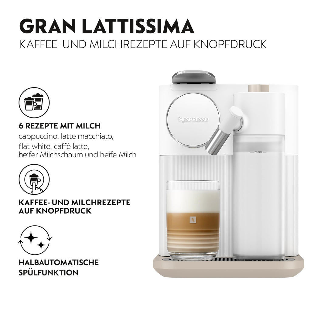 Gran Lat Automatic Coffee and Espresso Machine with Milk Frother and Capsule Coffee Maker for Home Office