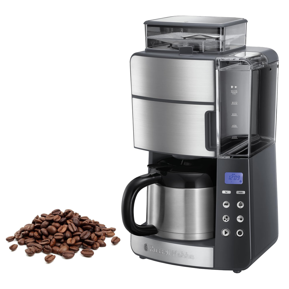 Filterkaffeemaschine Grind Brew 1,25 l 1 bis 10 Tassen Kaffeemaschine mit integriertem Mahlwerk