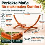 Outdoor Hängemattengestell Modell 24 aus Eukalyptusholz robust wetterfest stabil für Garten Terrasse Balkon