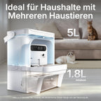 EverSweet Ultra Trinkbrunnen mit KI Kamera 5L Frisch und Abwassertrennung filterlos für Katzen und Kleinhunde