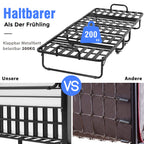 Klappbett 90x200 cm Erwachsene Gästebett 13cm Gedächtnisschaum Matratze klappbar Metallrahmen Rollen bis 200kg