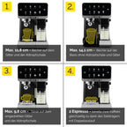 Kaffeevollautomat mit Milchsystem 8 automatische Programme für Espresso Cappuccino Latte Macchiato