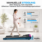 Walking Pad Laufband sWalk Lite, 6% Steigung, 6 km/h, LED, App, Fernbedienung, leise, flach, bis 150 kg