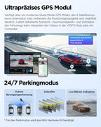 A229 Plus 2CH Dualkanal Dashcam Dual 2K HDR 5GHz WLAN GPS Sprachsteuerung Autokamera für Fahrzeuge
