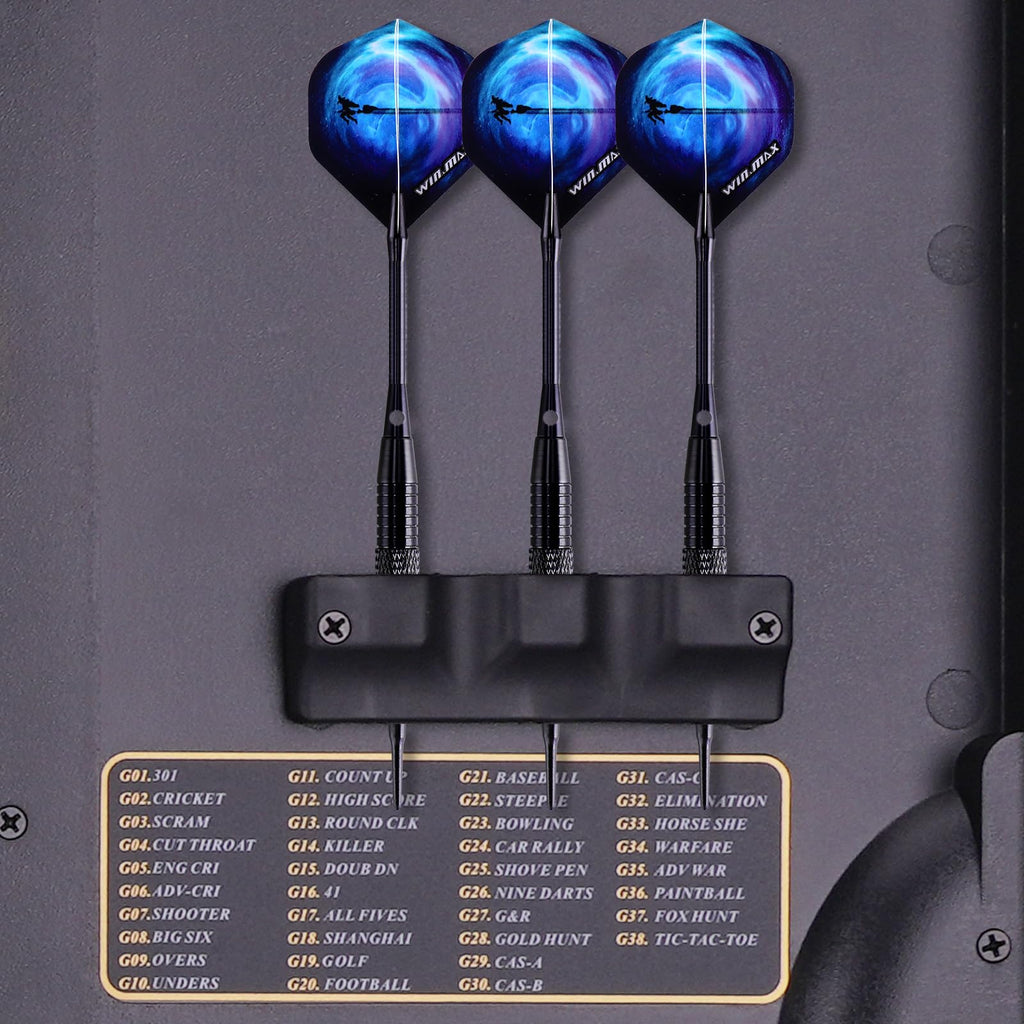 Elektronische Dartscheibe Profi Set 211 Varianten für 1 bis 16 Spieler 12 Darts 12 Flights 100 Pfeilspitzen