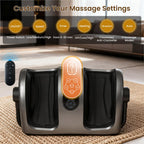 Shiatsu Fuß und Wadenmassagegerät elektrisch mit Wärme Knet und Rollmassage 360° verstellbar mit Fernbedienung