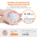 Aktenvernichter mit 100 Blatt Auto Feed P4 Mikroschnitt für Büro und Home Office leise und leistungsstark