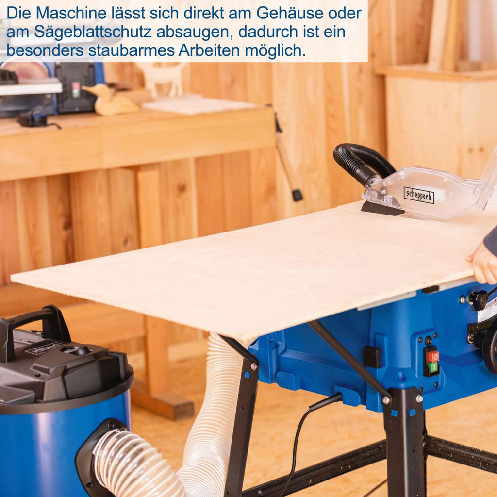 Tischkreissäge HS100S 230V 2000W Schnitthöhe 85mm Sägeblatt 250mm Tischverbreiterungen 2. Sägeblatt 642x940mm