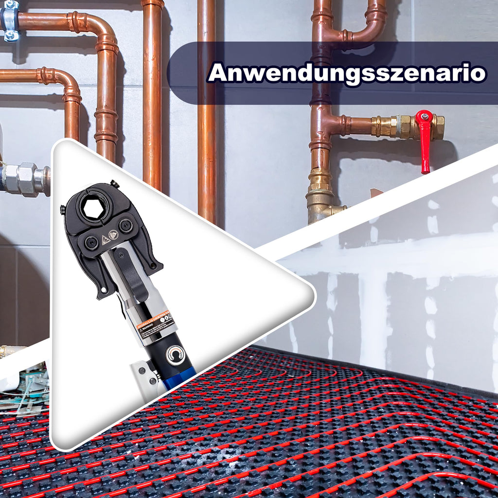 Presszange V und TH Kontur für Kupfer Edelstahl Verbund Backeneinsätze V12 V15 V18 V22 V28 TH16 TH20 TH26 TH32