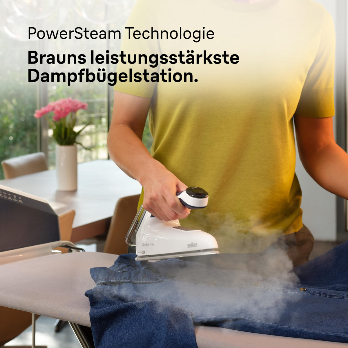 CareStyle 7 Pro IS 7282 BL Dampfbügeleisen FreeGlide 3D iCare abnehmbarer 2 L Tank 600 g/min 2700 W Blau Weiß