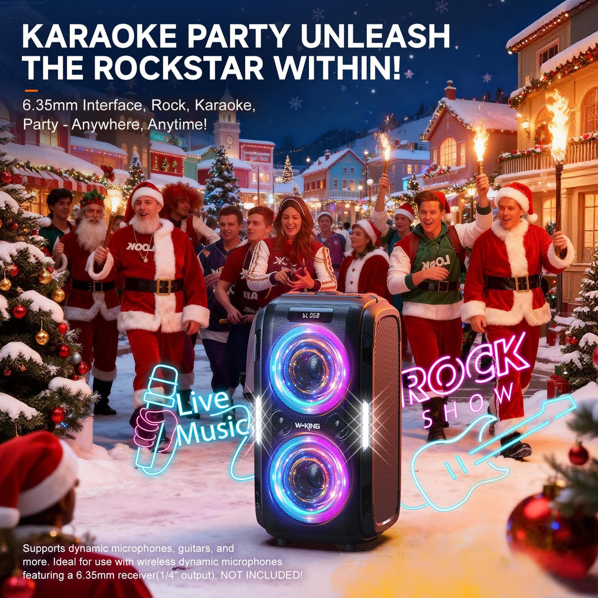 Musikbox Bluetooth Lautsprecher große Party Boom Box 270W Peak für Outdoor leistungsstark tragbar