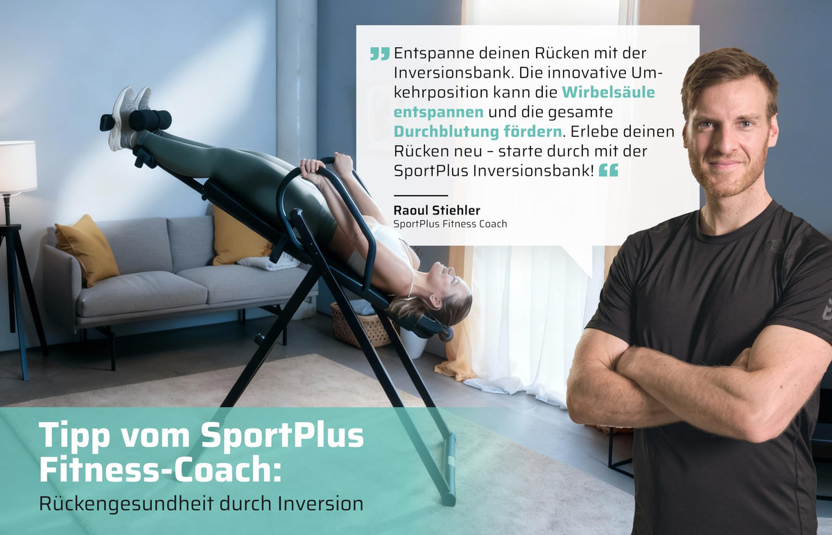 Inversionsbank klappbar Schwerkrafttrainer 4 Inversionswinkel Rückenstrecker 135 kg Wirbelsäulenentlastung
