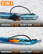 Shark 2S 88,8Wh elektrische SUP Pumpe zum Aufpumpen und Ablassen, tragbare Luftpumpe mit Akku für Paddleboard