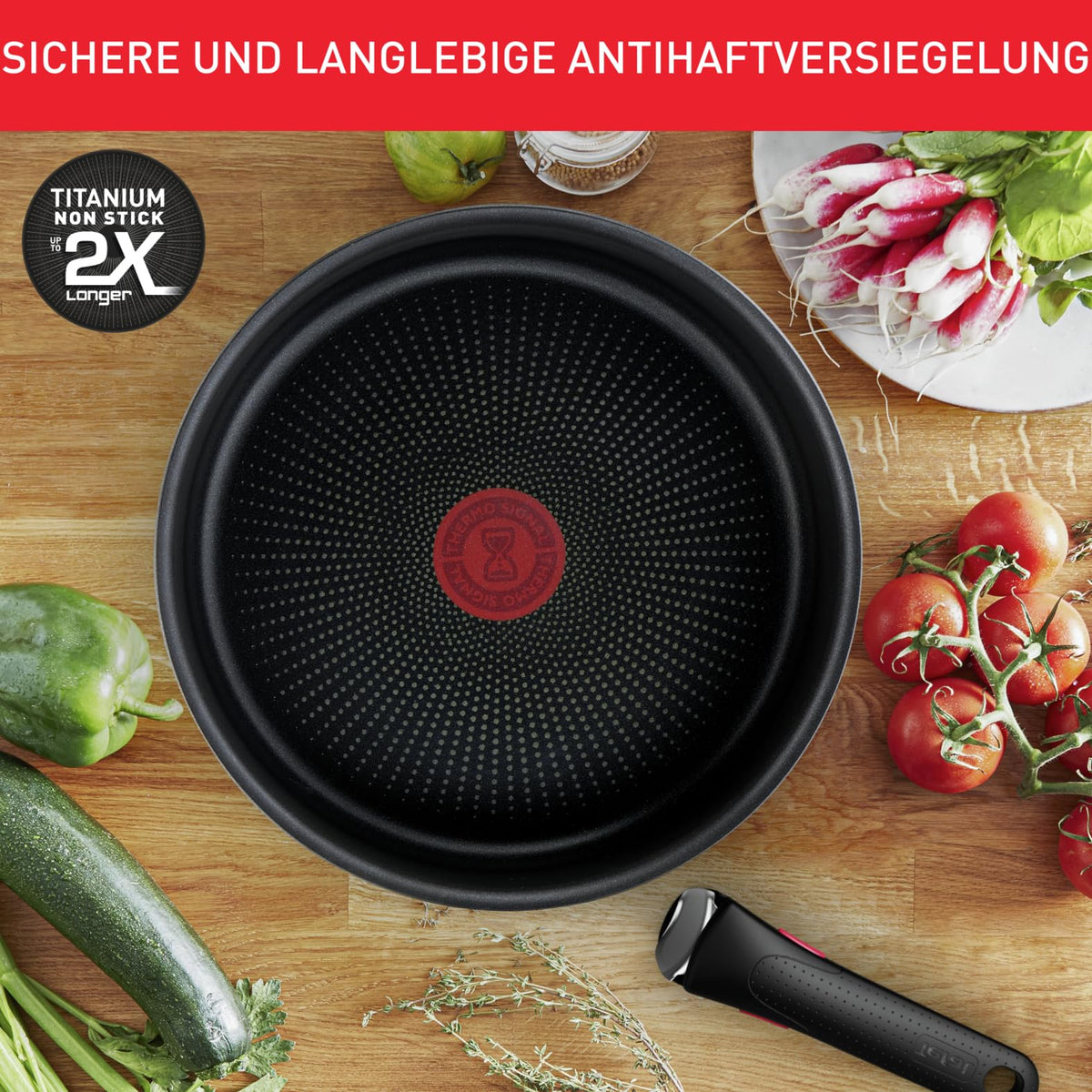 Ingenio Emotion Topf und Pfannenset 20 teilig mit abnehmbarem Griff Kochgeschirr Set für Küche