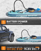 Shark 2S 88,8Wh elektrische SUP Pumpe zum Aufpumpen und Ablassen, tragbare Luftpumpe mit Akku für Paddleboard
