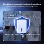 Luftentfeuchter elektrisch 25 L pro Tag Wäschetrocknung 2,7 L Wassertank für Wohnung Keller Bad Schlafzimmer