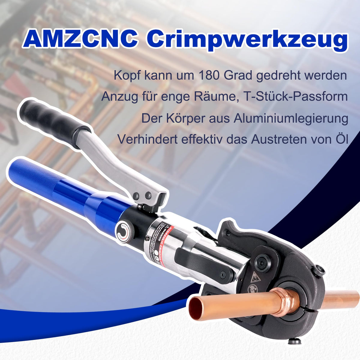 Presszange V und TH Kontur für Kupfer Edelstahl Verbund Backeneinsätze V12 V15 V18 V22 V28 TH16 TH20 TH26 TH32