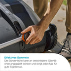Laub und Rasensammler für Rasen und Terrasse Bürstentausch effektives Rasensammeln ergonomisch 3566-20