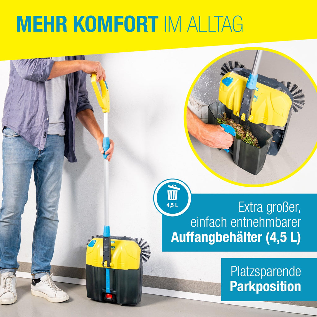 Kehrmaschine EasySweep 18V Set Akku Kehrbesen inklusive 18V Akku für effektive und einfache Reinigung