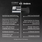 VRH 800 Advanced Pro Vakuumierer 20l/min Doppelkolbenpumpe 0,9 bar Doppelnaht 30 cm Rollenbox Cutter Edelstahl