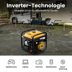 Tragbarer Inverter Stromgenerator 3500W Benzin 4 Takt 223cc Notstromaggregat Generator für Camping