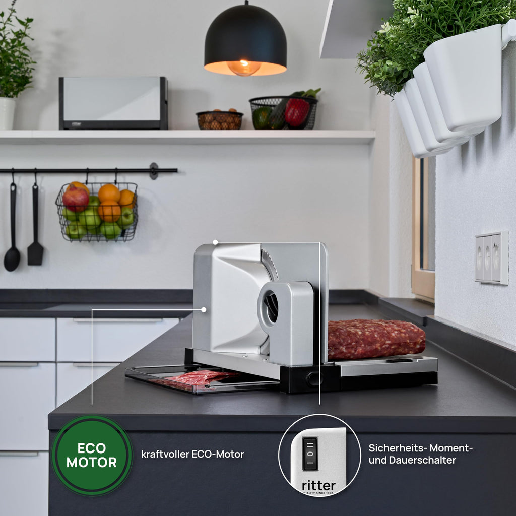 icaro 5 Allesschneider klappbar elektrisch für präzises Schneiden von Brot Wurst Käse