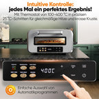 Pizzaofen Elektro 400°C echter Pizzastein inkl. Pizzaheber variable Zeit und Temperatur unter 5 Min PC PO 1323
