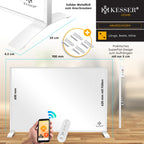 Infrarotheizung 540W energiesparend Standgerät und Wandmontage mit Fernbedienung Thermostat App Steuerung