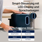 PowerClean Pro Dampfsauger mit Dampfreiniger für Polstermöbel Sofa Teppiche Auto Doppeltank