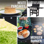 Hochwertiger Gasgrill Plancha Griddle 3400 mit Gusseisenplatte für Outdoor Grillen BBQ Garten