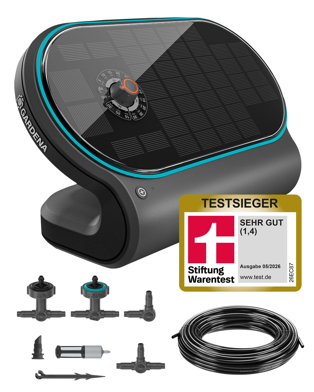 AquaBloom L Set autarkes Bewässerungssystem Balkon Terrasse Hochbeet ohne Wasser Strom 30 Pflanzen 13330 20