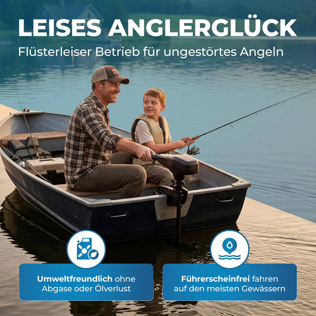 Elektromotor TRS 68 lbs Außenborder 768 W salzwasserfest LED Batterieanzeige 12V 5 Vorwärts 3 Rückwärtsgänge