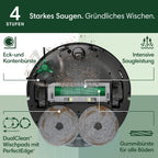 Plus 505 Combo Saugroboter, AutoWash Dock, Clearview Pro LiDAR, 7000Pa, DualClean Wischpads, Schwarz