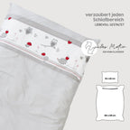 Babybett Set Adam und Eule 70x140 cm Bettwäsche Himmel Matratze höhenverstellbar Juniorbett umbaubar Holz weiß