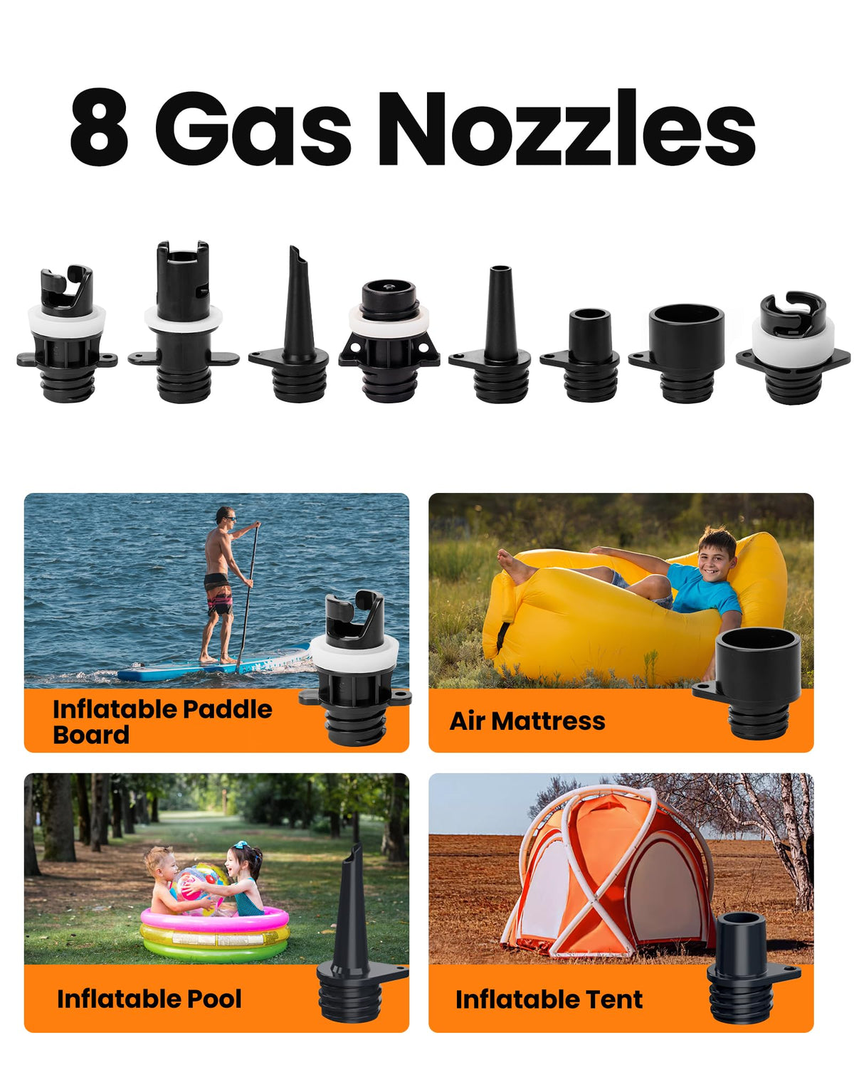 Shark 2S 88,8Wh elektrische SUP Pumpe zum Aufpumpen und Ablassen, tragbare Luftpumpe mit Akku für Paddleboard