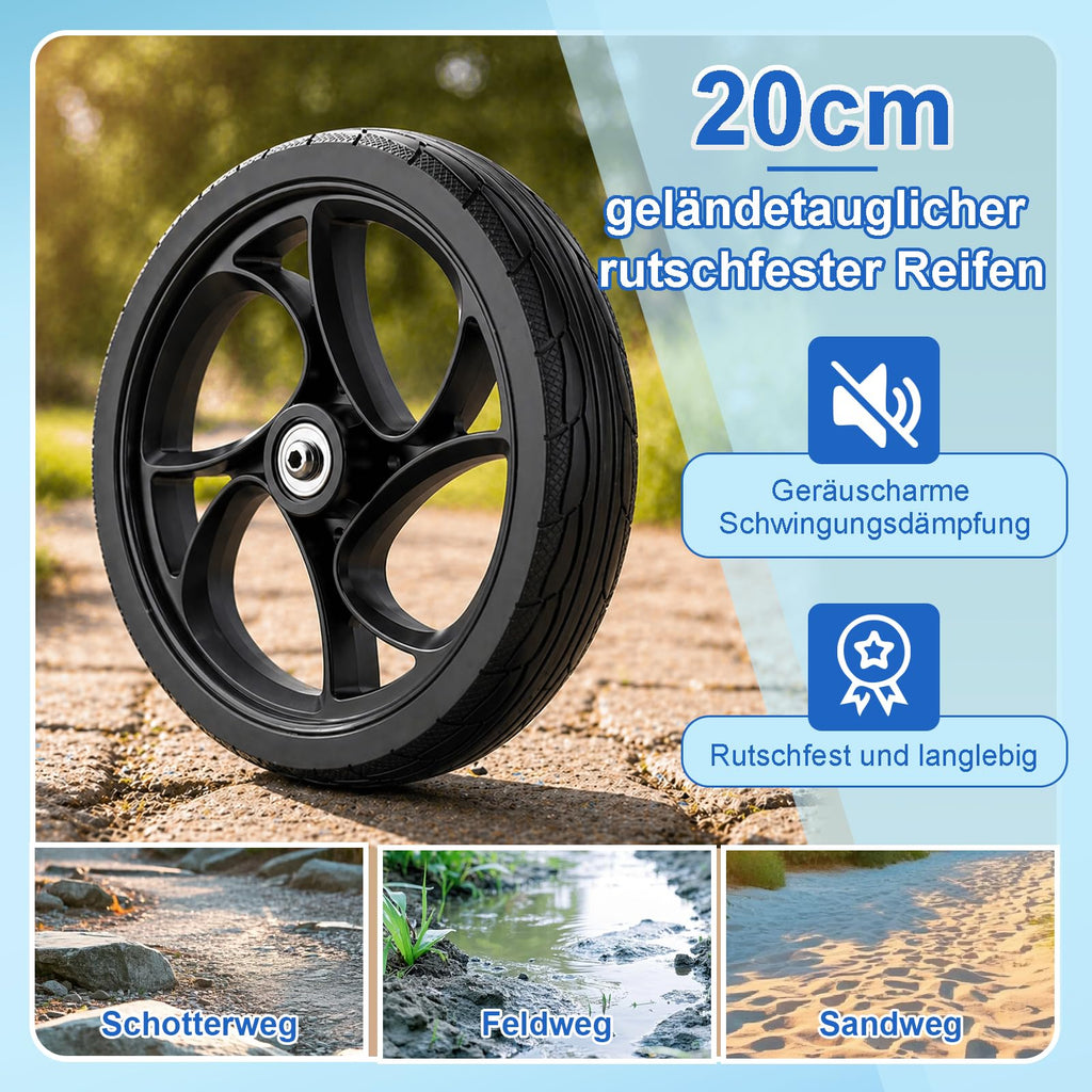 Knierollator für Erwachsene bei Fußverletzungen 20 cm Vorderrad Gehhilfe zur Entlastung im Alltag