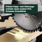 Kappsäge und Gehrungssäge KGS 254 M Zugfunktion 254 mm Sägeblatt für präzise Schnitte in Holz und Werkstatt