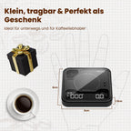 Kaffeewaage mit Timer 0,1g hochpräzise wiederaufladbar Espresso Waage 3 Modi Bluetooth App USB Pour Over