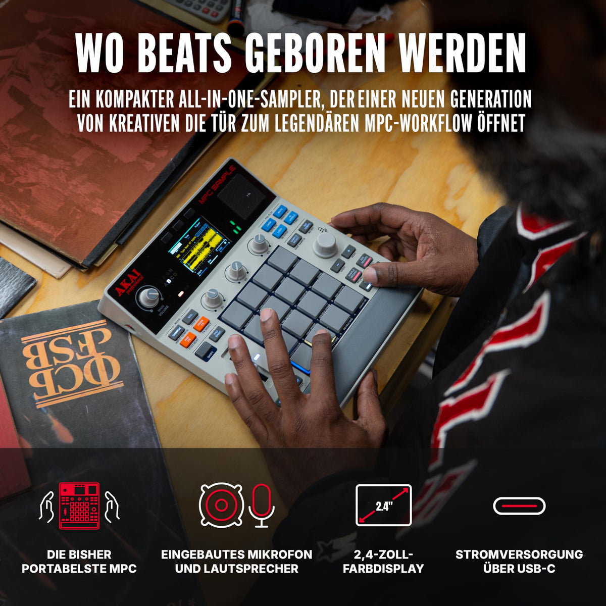 MPC Sample tragbarer Sampler für mobile Musikproduktion kompakter digitaler Sampler für unterwegs