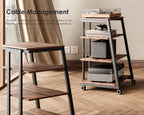 HiFi Rack aus Holz und Stahl mit verstellbaren Ablagen 61 x 52 x 78 cm für Fernseher und Audiogeräte