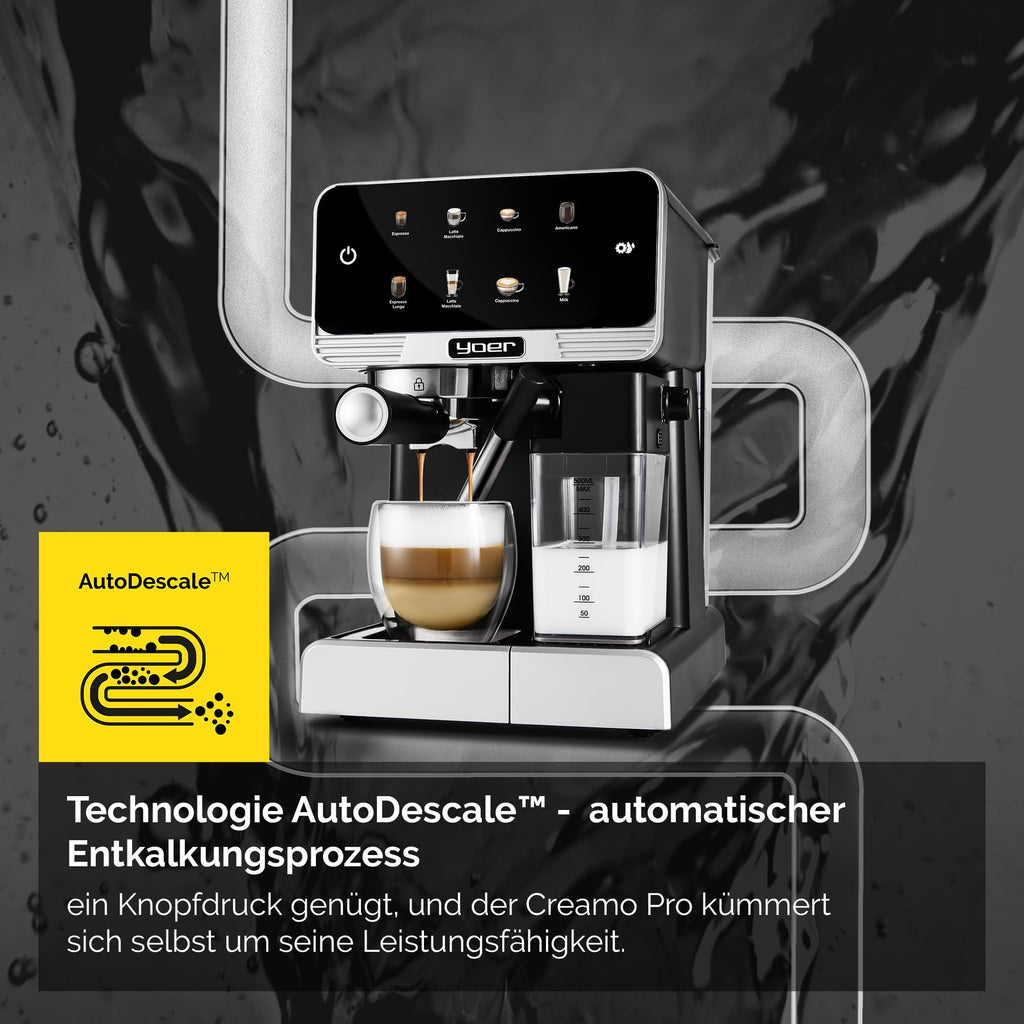 Kaffeevollautomat mit Milchsystem 8 automatische Programme für Espresso Cappuccino Latte Macchiato